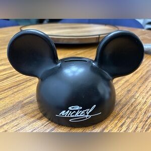 1990’s Mickey Mouse Hard Hat Black with White Signature Bank.